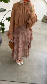 FIONA SKIRT BROWN/BEIGE
