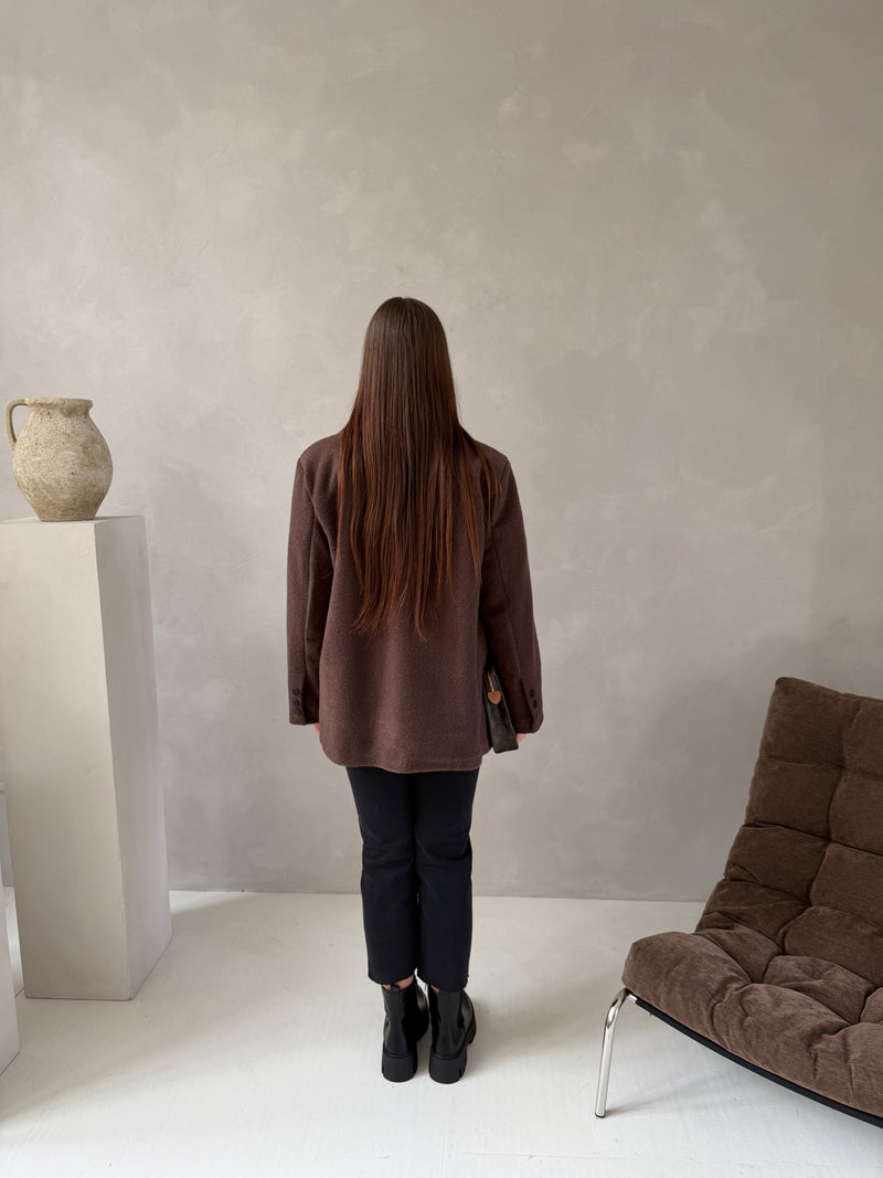 ROSY WOOL BLAZER BROWN