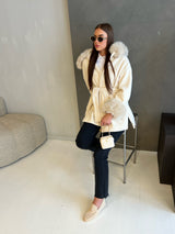 FAUX FUR JACKET BEIGE