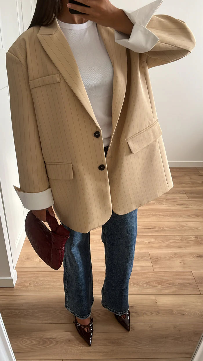 SALY EXTRA OVERSIZED BLAZER BEIGE