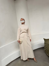POCKET SKIRT SET LIGHT BEIGE