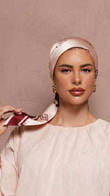 ANTI-SLIP SATIN SHAWL -BLUSH BURGUNDY