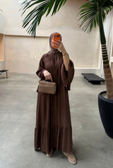 LINDA DRESS BROWN
