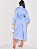 BASIC LONG BLOUSEDRESS BABY BLUE