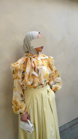 NALA PRINTED BLOUSE YELLOW