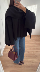 SARA SCARF JACKET BLACK