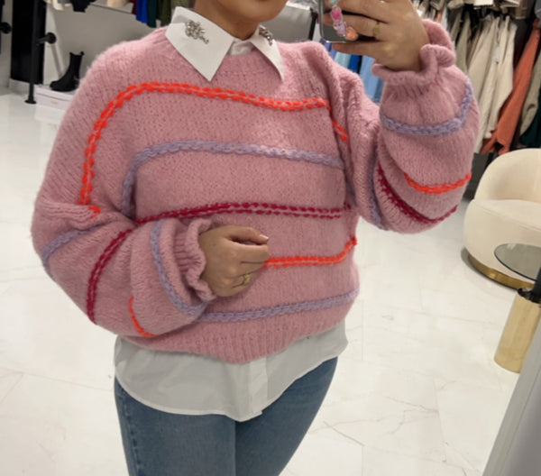 Color sweater Pink