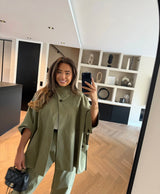 SHORT TRENCH CAPE KHAKI