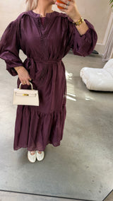 KELIA DRESS BURGUNDY