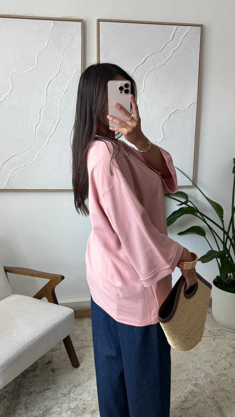 OVERSIZED SHIRT PINK
