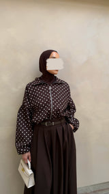 MELY VEST BROWN/WHITE