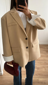 SALY EXTRA OVERSIZED BLAZER BEIGE