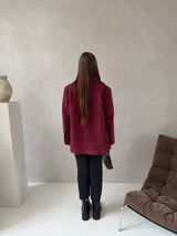 ROSY WOOL BLAZER RED