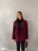 ROSY WOOL BLAZER RED