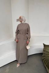 POCKET SKIRT SET TAUPE