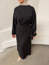 POCKET SKIRT SET BLACK
