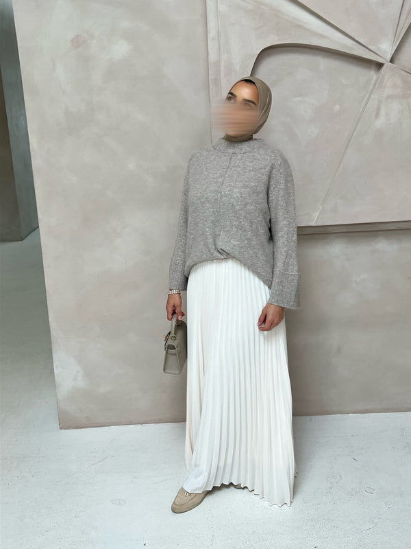 PLISSÉ SKIRT CREAM