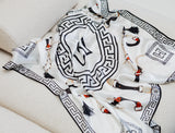 HANORA SIGNATURE SILK SCARF- CLASSIC BLACK