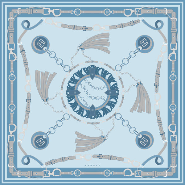 COTTON SHAWL POWDER BLUE