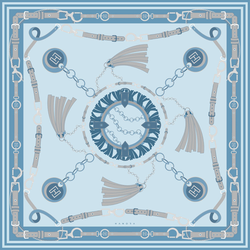 COTTON SHAWL POWDER BLUE