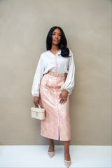 FLORA CAFTAN SET ROSE