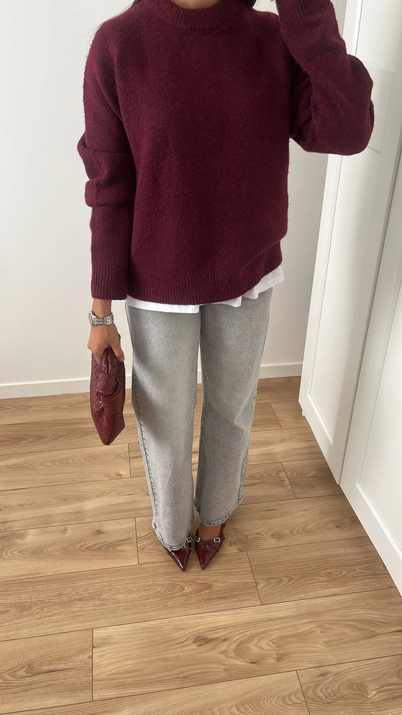 ORA SWEATER BURGUNDY