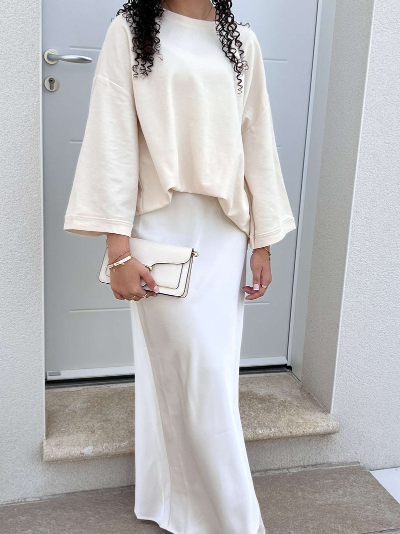 OVERSIZED SHIRT LIGHT BEIGE