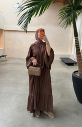 LINDA DRESS BROWN