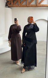 POCKET SKIRT SET BROWN