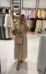 ORAH DRESS BEIGE