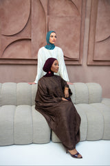 EVA OVERSIZED ABAYA BROWN