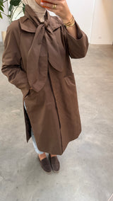 SCARF TRENCHCOAT BROWN