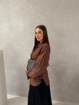 SARA BLOUSE BROWN