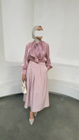 EMNA SATIN BLOUSE PINK