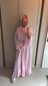 RUFFLE DRESS LIGHT PINK