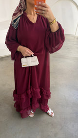 MIRANDA DRESS BURGUNDY