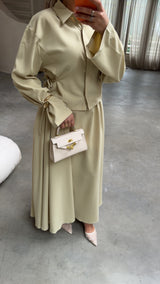 SKIRT & FITTED TOP SET GREEN