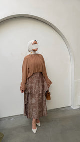 FIONA SKIRT BROWN/BEIGE