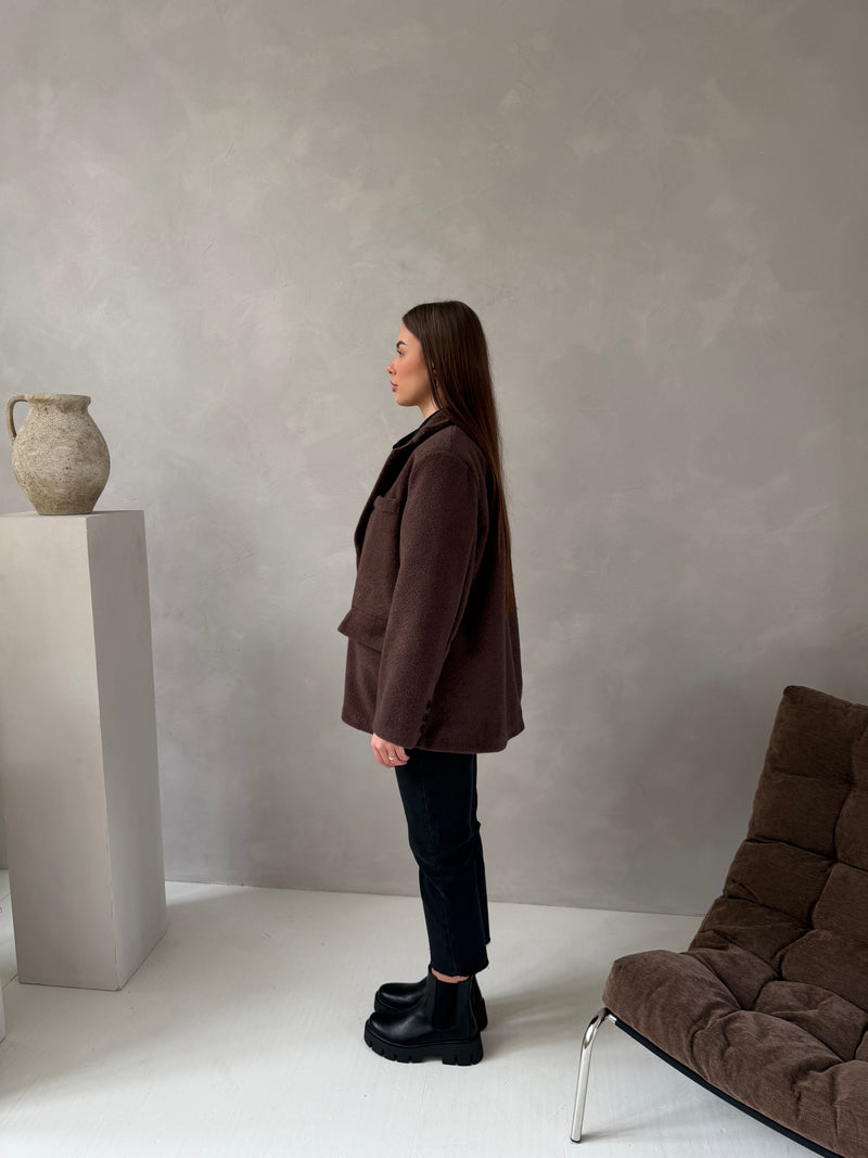 ROSY WOOL BLAZER BROWN