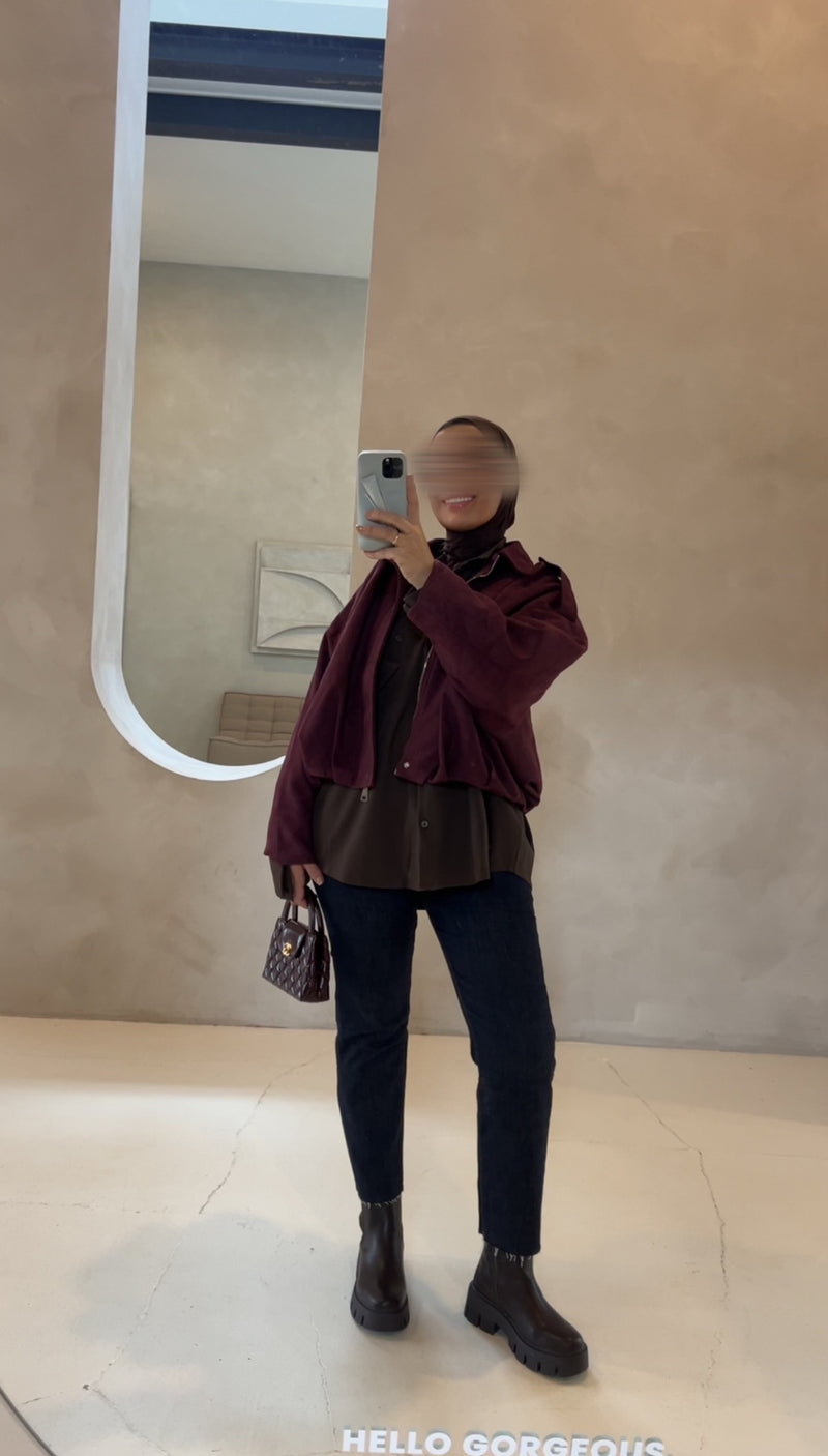 KALY BOMBER JACKET BORDEAUX