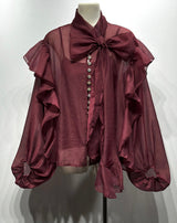 GIGI BLOUSE BORDEAUX