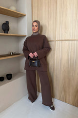 COZY TWINSET BROWN