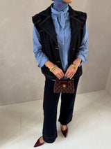 WIDE LEG JEANS DARK BLUE