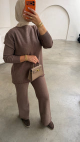 LIVIA KNIT SET- MOCHA