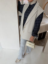 OVERSIZED GILET BEIGE