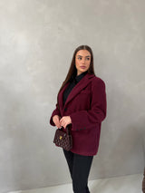 ROSY WOOL BLAZER RED