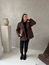 ROSY WOOL BLAZER BROWN
