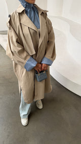 KARA EXTRA OVERSIZED TRENCHCOAT BEIGE