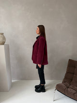 ROSY WOOL BLAZER RED