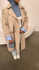KARA EXTRA OVERSIZED TRENCHCOAT BEIGE